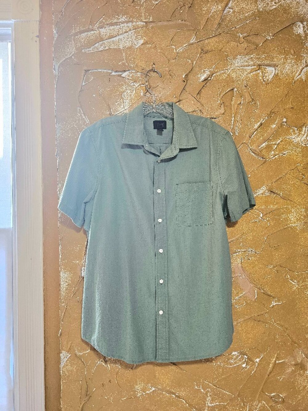 14th & Union Men's Short Sleeve Button-Up Shirt Size Medium
